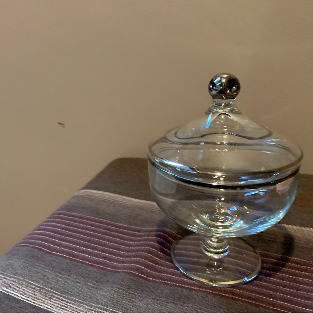 Elegant Glass Candy Dish with Lid
